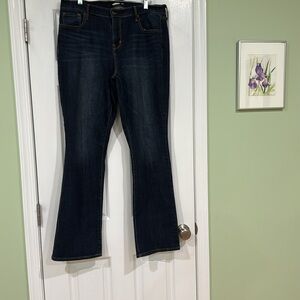 Old Navy Indigo Denim Jeans, curvy boot-cut, size 14